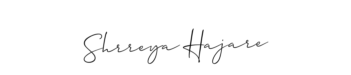 You should practise on your own different ways (Allison_Script) to write your name (Shrreya Hajare) in signature. don't let someone else do it for you. Shrreya Hajare signature style 2 images and pictures png