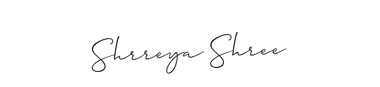 Also You can easily find your signature by using the search form. We will create Shrreya Shree name handwritten signature images for you free of cost using Allison_Script sign style. Shrreya Shree signature style 2 images and pictures png