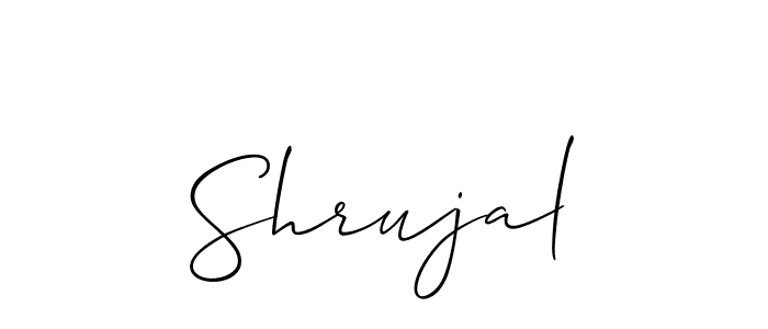 How to make Shrujal name signature. Use Allison_Script style for creating short signs online. This is the latest handwritten sign. Shrujal signature style 2 images and pictures png