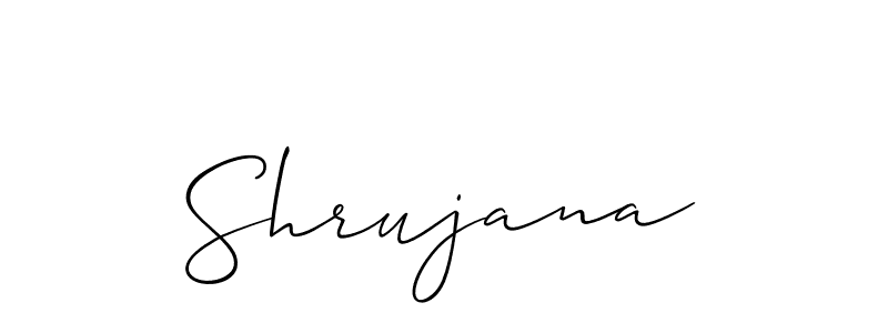 Design your own signature with our free online signature maker. With this signature software, you can create a handwritten (Allison_Script) signature for name Shrujana. Shrujana signature style 2 images and pictures png