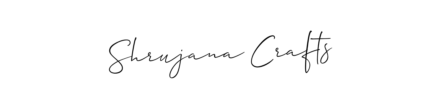 You can use this online signature creator to create a handwritten signature for the name Shrujana Crafts. This is the best online autograph maker. Shrujana Crafts signature style 2 images and pictures png