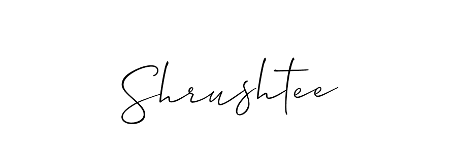 Make a beautiful signature design for name Shrushtee. Use this online signature maker to create a handwritten signature for free. Shrushtee signature style 2 images and pictures png