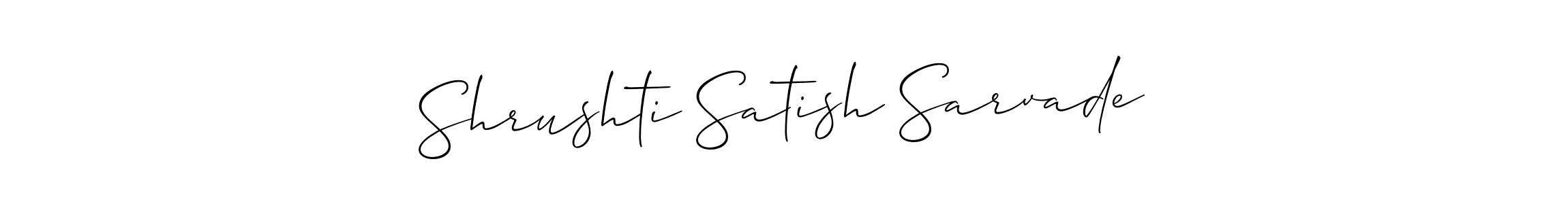 You should practise on your own different ways (Allison_Script) to write your name (Shrushti Satish Sarvade) in signature. don't let someone else do it for you. Shrushti Satish Sarvade signature style 2 images and pictures png