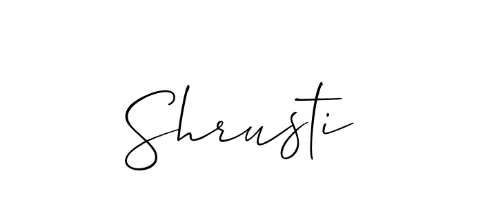 How to make Shrusti name signature. Use Allison_Script style for creating short signs online. This is the latest handwritten sign. Shrusti signature style 2 images and pictures png