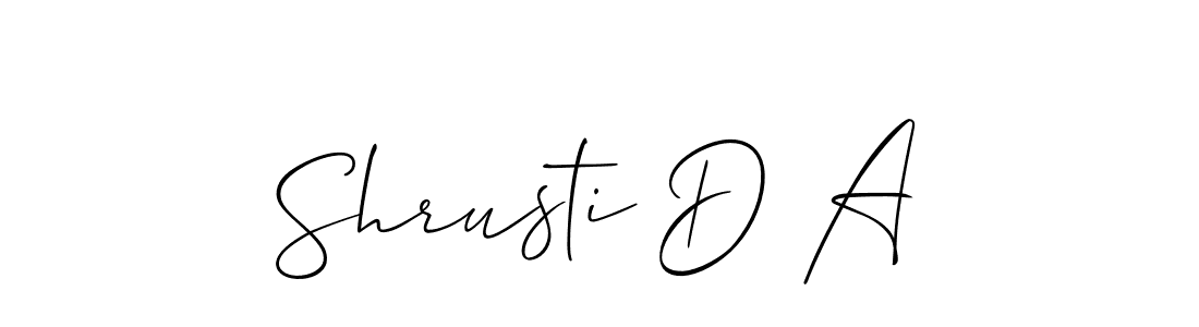Shrusti D A stylish signature style. Best Handwritten Sign (Allison_Script) for my name. Handwritten Signature Collection Ideas for my name Shrusti D A. Shrusti D A signature style 2 images and pictures png