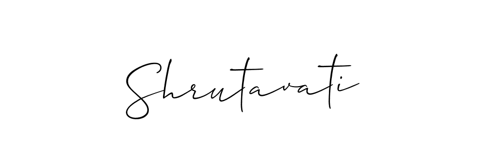 The best way (Allison_Script) to make a short signature is to pick only two or three words in your name. The name Shrutavati include a total of six letters. For converting this name. Shrutavati signature style 2 images and pictures png