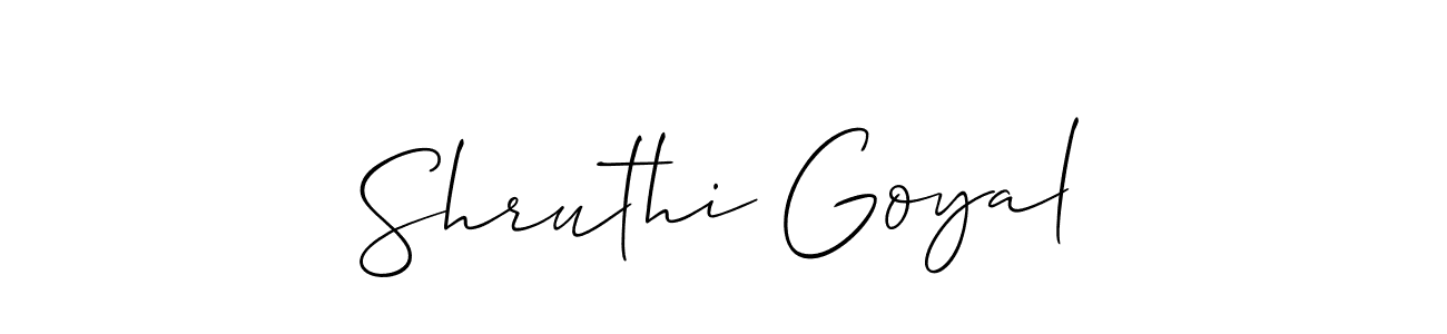 Also we have Shruthi Goyal name is the best signature style. Create professional handwritten signature collection using Allison_Script autograph style. Shruthi Goyal signature style 2 images and pictures png