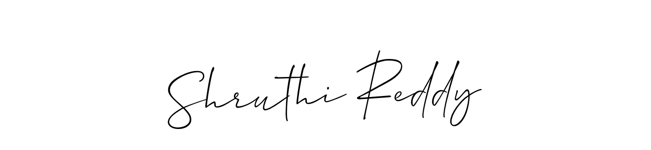 Design your own signature with our free online signature maker. With this signature software, you can create a handwritten (Allison_Script) signature for name Shruthi Reddy. Shruthi Reddy signature style 2 images and pictures png
