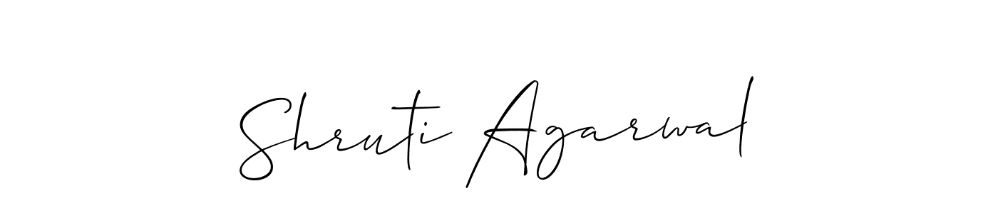 Design your own signature with our free online signature maker. With this signature software, you can create a handwritten (Allison_Script) signature for name Shruti Agarwal. Shruti Agarwal signature style 2 images and pictures png