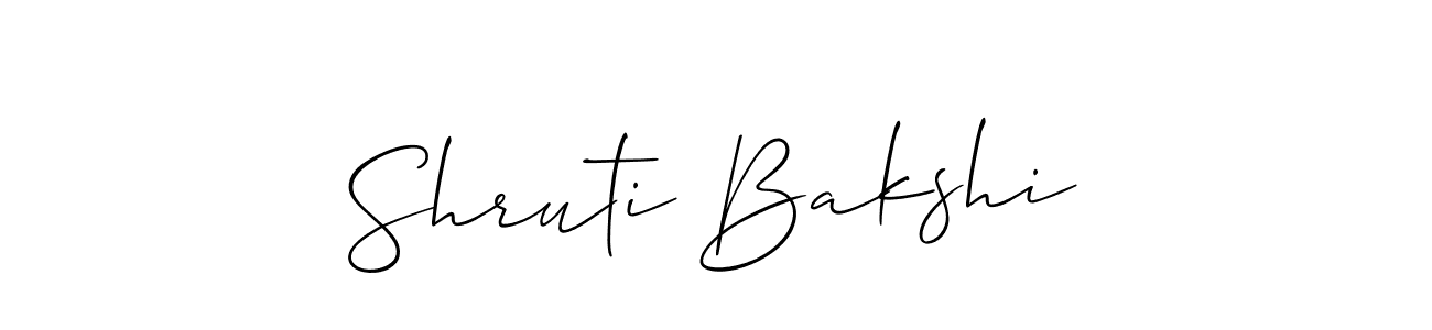 if you are searching for the best signature style for your name Shruti Bakshi. so please give up your signature search. here we have designed multiple signature styles  using Allison_Script. Shruti Bakshi signature style 2 images and pictures png