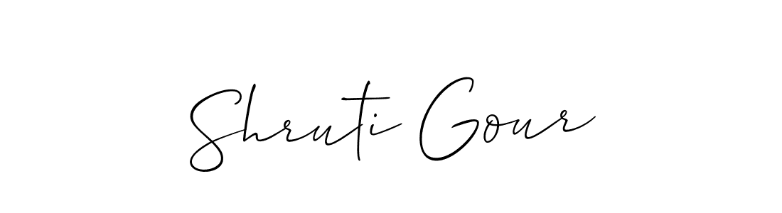 Make a short Shruti Gour signature style. Manage your documents anywhere anytime using Allison_Script. Create and add eSignatures, submit forms, share and send files easily. Shruti Gour signature style 2 images and pictures png