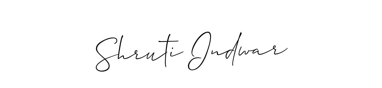 It looks lik you need a new signature style for name Shruti Indwar. Design unique handwritten (Allison_Script) signature with our free signature maker in just a few clicks. Shruti Indwar signature style 2 images and pictures png