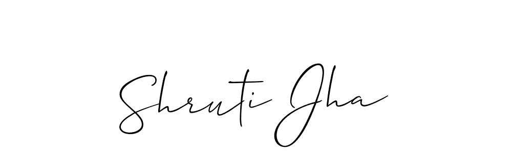 Make a beautiful signature design for name Shruti Jha. With this signature (Allison_Script) style, you can create a handwritten signature for free. Shruti Jha signature style 2 images and pictures png