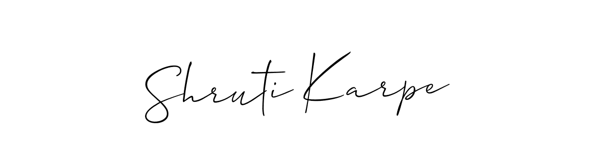 Check out images of Autograph of Shruti Karpe name. Actor Shruti Karpe Signature Style. Allison_Script is a professional sign style online. Shruti Karpe signature style 2 images and pictures png