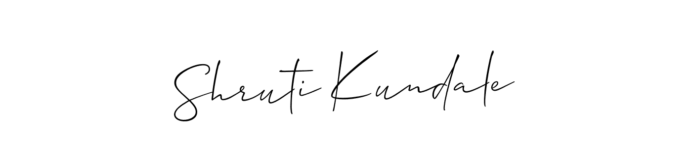 Also we have Shruti Kundale name is the best signature style. Create professional handwritten signature collection using Allison_Script autograph style. Shruti Kundale signature style 2 images and pictures png
