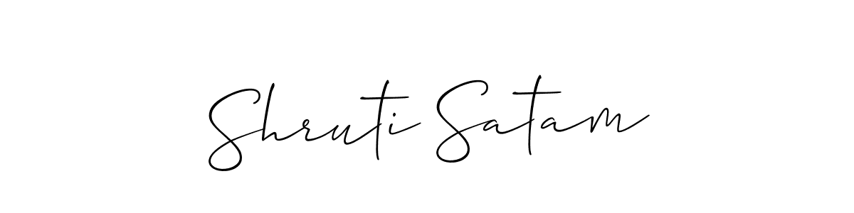 Best and Professional Signature Style for Shruti Satam. Allison_Script Best Signature Style Collection. Shruti Satam signature style 2 images and pictures png