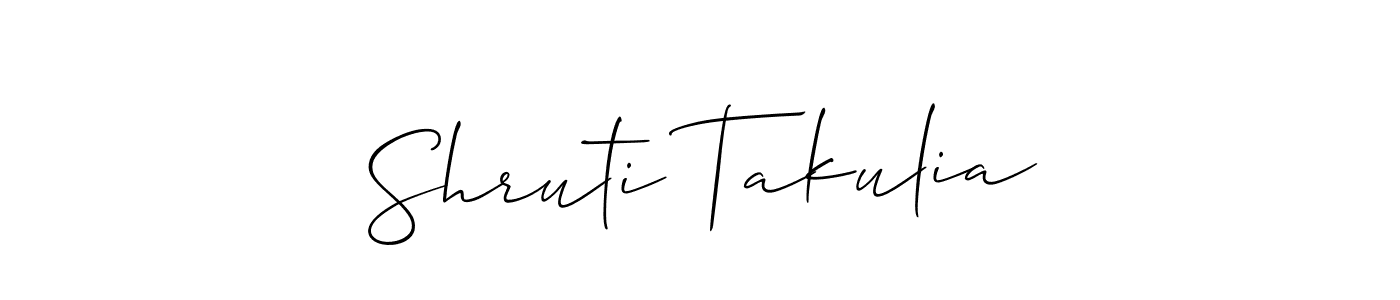 Once you've used our free online signature maker to create your best signature Allison_Script style, it's time to enjoy all of the benefits that Shruti Takulia name signing documents. Shruti Takulia signature style 2 images and pictures png