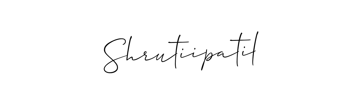 How to make Shrutiipatil signature? Allison_Script is a professional autograph style. Create handwritten signature for Shrutiipatil name. Shrutiipatil signature style 2 images and pictures png