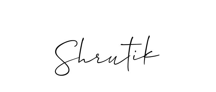 It looks lik you need a new signature style for name Shrutik. Design unique handwritten (Allison_Script) signature with our free signature maker in just a few clicks. Shrutik signature style 2 images and pictures png