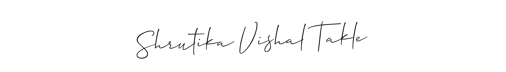 Shrutika Vishal Takle stylish signature style. Best Handwritten Sign (Allison_Script) for my name. Handwritten Signature Collection Ideas for my name Shrutika Vishal Takle. Shrutika Vishal Takle signature style 2 images and pictures png