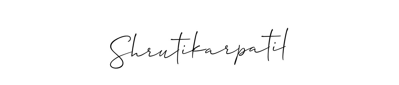 How to Draw Shrutikarpatil signature style? Allison_Script is a latest design signature styles for name Shrutikarpatil. Shrutikarpatil signature style 2 images and pictures png