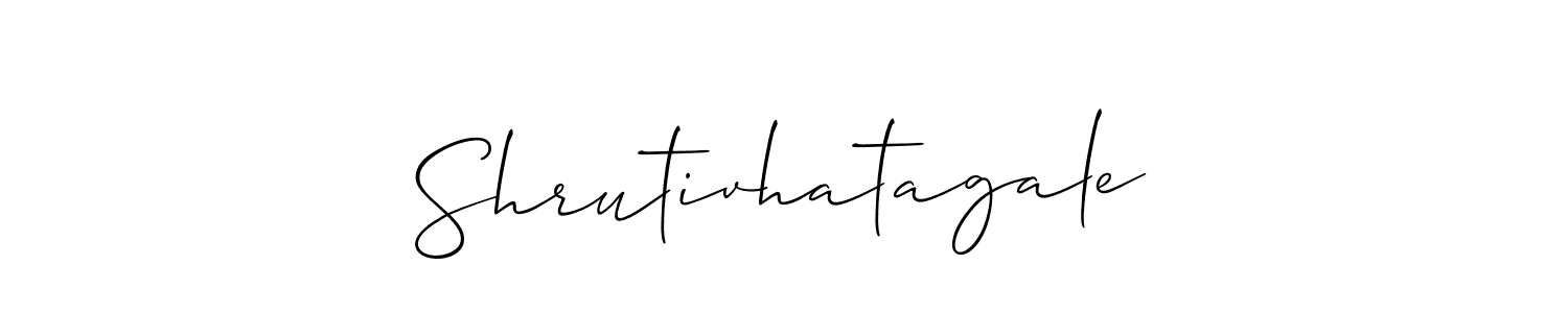 Also we have Shrutivhatagale name is the best signature style. Create professional handwritten signature collection using Allison_Script autograph style. Shrutivhatagale signature style 2 images and pictures png