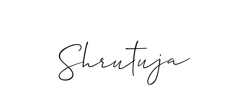 Similarly Allison_Script is the best handwritten signature design. Signature creator online .You can use it as an online autograph creator for name Shrutuja. Shrutuja signature style 2 images and pictures png