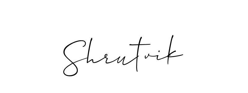 The best way (Allison_Script) to make a short signature is to pick only two or three words in your name. The name Shrutvik include a total of six letters. For converting this name. Shrutvik signature style 2 images and pictures png