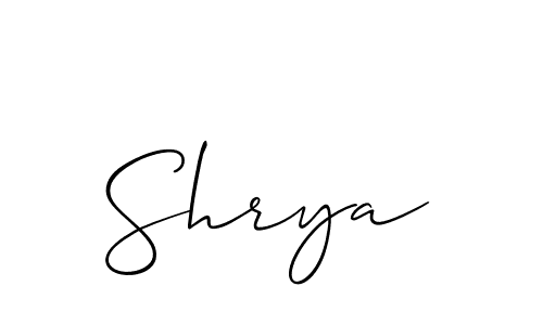 It looks lik you need a new signature style for name Shrya. Design unique handwritten (Allison_Script) signature with our free signature maker in just a few clicks. Shrya signature style 2 images and pictures png