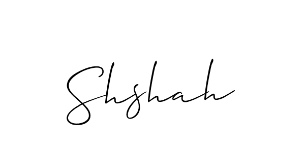 Use a signature maker to create a handwritten signature online. With this signature software, you can design (Allison_Script) your own signature for name Shshah. Shshah signature style 2 images and pictures png