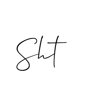 Design your own signature with our free online signature maker. With this signature software, you can create a handwritten (Allison_Script) signature for name Sht. Sht signature style 2 images and pictures png
