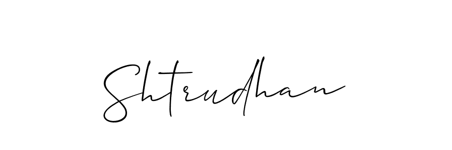 Create a beautiful signature design for name Shtrudhan. With this signature (Allison_Script) fonts, you can make a handwritten signature for free. Shtrudhan signature style 2 images and pictures png