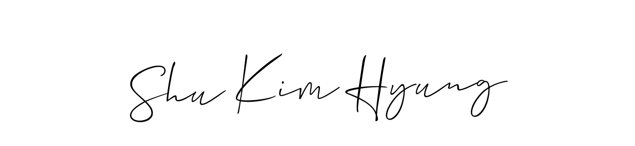 How to Draw Shu Kim Hyung signature style? Allison_Script is a latest design signature styles for name Shu Kim Hyung. Shu Kim Hyung signature style 2 images and pictures png