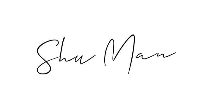 How to Draw Shu Man signature style? Allison_Script is a latest design signature styles for name Shu Man. Shu Man signature style 2 images and pictures png