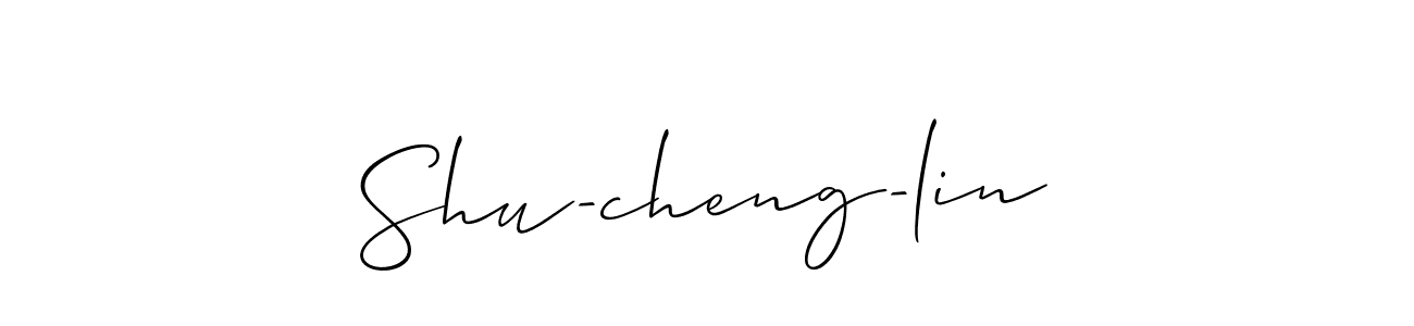 Shu-cheng-lin stylish signature style. Best Handwritten Sign (Allison_Script) for my name. Handwritten Signature Collection Ideas for my name Shu-cheng-lin. Shu-cheng-lin signature style 2 images and pictures png