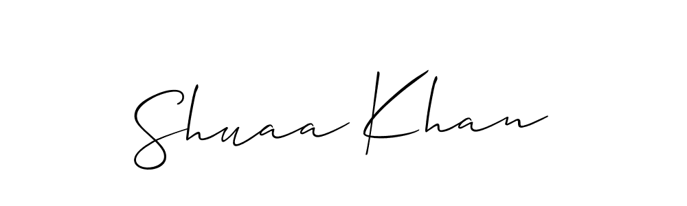 This is the best signature style for the Shuaa Khan name. Also you like these signature font (Allison_Script). Mix name signature. Shuaa Khan signature style 2 images and pictures png