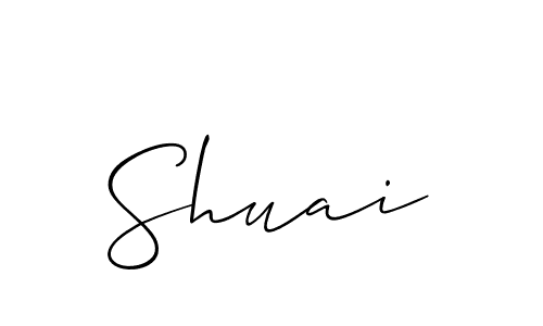 Also You can easily find your signature by using the search form. We will create Shuai name handwritten signature images for you free of cost using Allison_Script sign style. Shuai signature style 2 images and pictures png