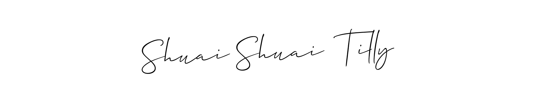 Also we have Shuai Shuai  Tilly name is the best signature style. Create professional handwritten signature collection using Allison_Script autograph style. Shuai Shuai  Tilly signature style 2 images and pictures png