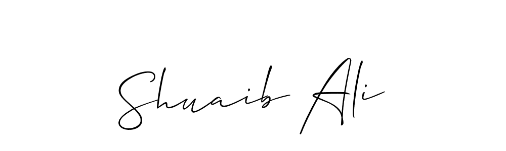 How to make Shuaib Ali name signature. Use Allison_Script style for creating short signs online. This is the latest handwritten sign. Shuaib Ali signature style 2 images and pictures png