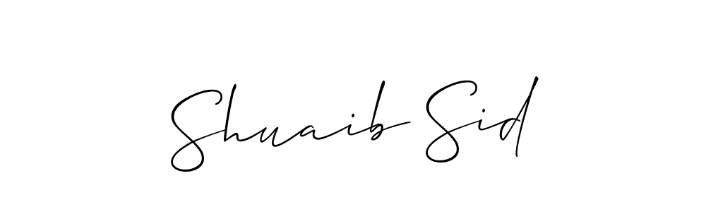 Similarly Allison_Script is the best handwritten signature design. Signature creator online .You can use it as an online autograph creator for name Shuaib Sid. Shuaib Sid signature style 2 images and pictures png