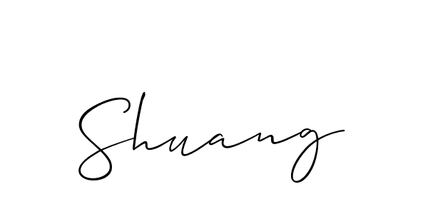 Use a signature maker to create a handwritten signature online. With this signature software, you can design (Allison_Script) your own signature for name Shuang. Shuang signature style 2 images and pictures png