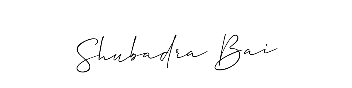 See photos of Shubadra Bai official signature by Spectra . Check more albums & portfolios. Read reviews & check more about Allison_Script font. Shubadra Bai signature style 2 images and pictures png