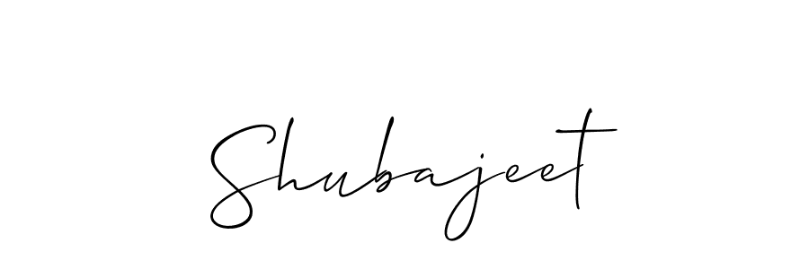 Also we have Shubajeet name is the best signature style. Create professional handwritten signature collection using Allison_Script autograph style. Shubajeet signature style 2 images and pictures png