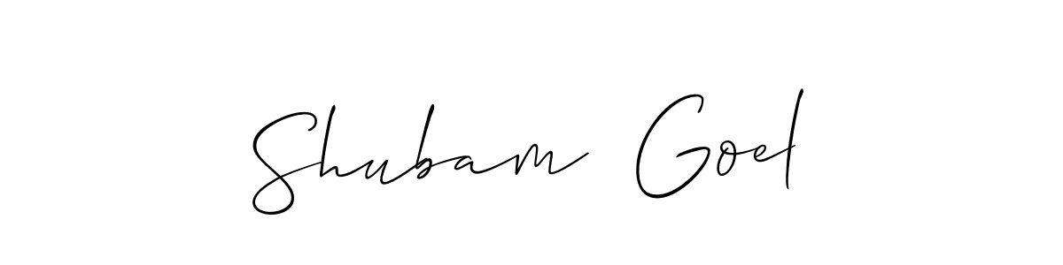 Also You can easily find your signature by using the search form. We will create Shubam  Goel name handwritten signature images for you free of cost using Allison_Script sign style. Shubam  Goel signature style 2 images and pictures png