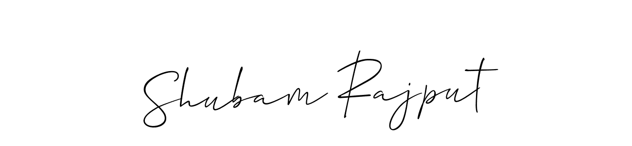 Make a beautiful signature design for name Shubam Rajput. With this signature (Allison_Script) style, you can create a handwritten signature for free. Shubam Rajput signature style 2 images and pictures png