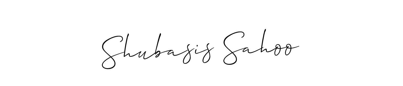 Design your own signature with our free online signature maker. With this signature software, you can create a handwritten (Allison_Script) signature for name Shubasis Sahoo. Shubasis Sahoo signature style 2 images and pictures png