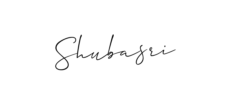 Make a beautiful signature design for name Shubasri. With this signature (Allison_Script) style, you can create a handwritten signature for free. Shubasri signature style 2 images and pictures png
