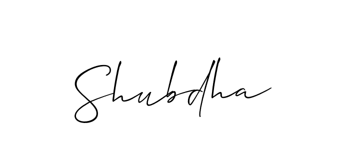 It looks lik you need a new signature style for name Shubdha. Design unique handwritten (Allison_Script) signature with our free signature maker in just a few clicks. Shubdha signature style 2 images and pictures png