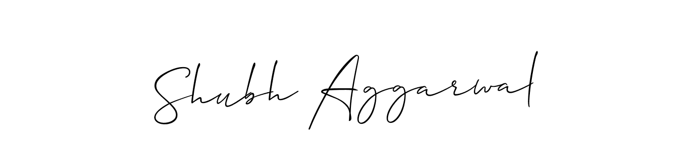 How to Draw Shubh Aggarwal signature style? Allison_Script is a latest design signature styles for name Shubh Aggarwal. Shubh Aggarwal signature style 2 images and pictures png