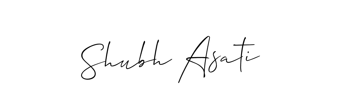 How to Draw Shubh Asati signature style? Allison_Script is a latest design signature styles for name Shubh Asati. Shubh Asati signature style 2 images and pictures png